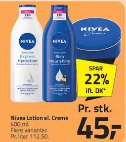 Fleggaard Nivea Lotion el. Creme tilbud