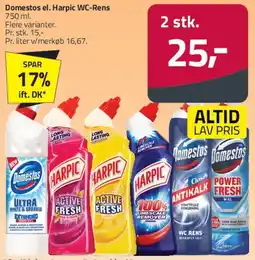 Fleggaard Domestos / Harpic WC-rens tilbud