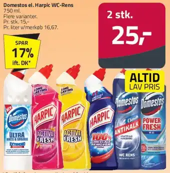 Fleggaard Domestos / Harpic WC-rens tilbud