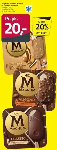 Fleggaard Magnum Mandel, Klassisk el. Dobbelt Karamel tilbud