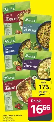 Fleggaard Knorr Lasagne el. Risretter tilbud
