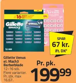 Fleggaard Gillette Venus el. Mach3 Barberblade tilbud