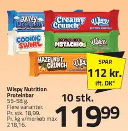 Fleggaard Wispy Nutrition Proteinbar (10 stk.) tilbud
