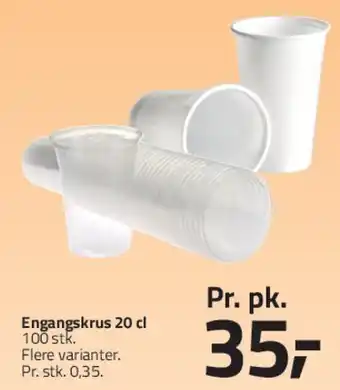 Fleggaard Engangskrus 20 cl tilbud