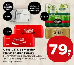 Coop.dk Coca-Cola, Somersby, Monster eller Tuborg tilbud