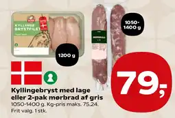 Coop.dk Kyllingebryst med lage eller 2-pak mørbrad af gris tilbud
