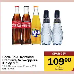 Dagrofa Food Service Coca-Cola, Ramlösa Premium, Schweppers, Kinley m.fl. tilbud