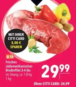 Citti Frisches südamerikanisches Rinderfilet 3-4 lbs tilbud