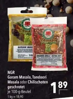 Citti NGR Garam Masala, Tandoori Masala oder Chilischoten geschrotet tilbud