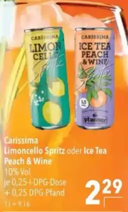 Citti Carissima Limoncello Spritz oder Ice Tea Peach & Wine tilbud