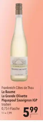 Citti La Baume La Grande Olivette Piquepoul Sauvignon IGP tilbud