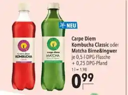 Citti Carpe Diem Kombucha Classic oder Matcha Birne&Ingwer tilbud