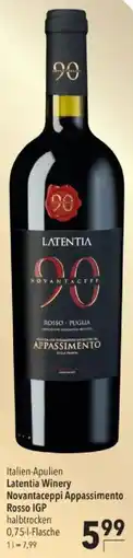 Citti Latentia Winery Novantaceppi Appassimento Rosso IGP tilbud