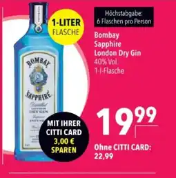 Citti Bombay Sapphire London Dry Gin tilbud