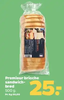 Netto Premier brioche sandwichbrød tilbud