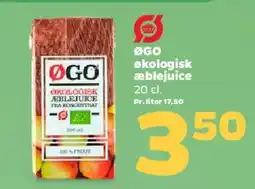 Netto ØGO økologisk æblejuice 20 cl tilbud