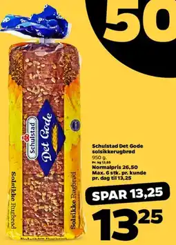 Netto Schulstad Det Gode solsikkekerugbrød tilbud