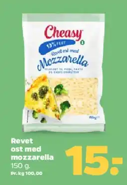 Netto Revet ost med mozzarella tilbud