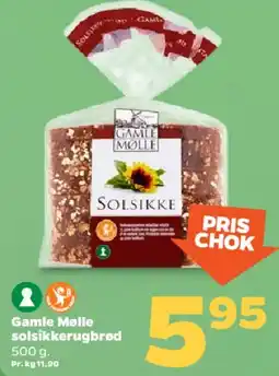 Netto Gamle Mølle Solsikke rugbrød tilbud
