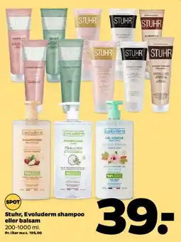 Netto Stuhr / Evoluderm shampoo eller balsam tilbud