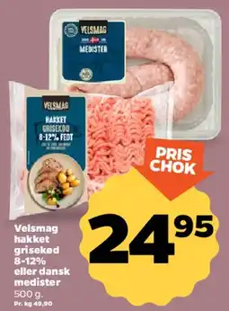 Netto Velsmag hakket kød / medister tilbud