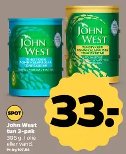Netto John West tun 3-pak tilbud