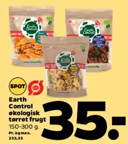 Netto Earth Control tørret frugt / snack tilbud