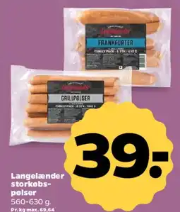 Netto Langelænder storkøbs-pølser tilbud