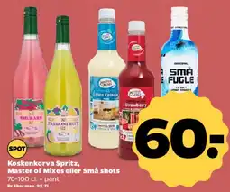 Netto Koskenkorva Spritz, Master of Mixes eller Små shots tilbud