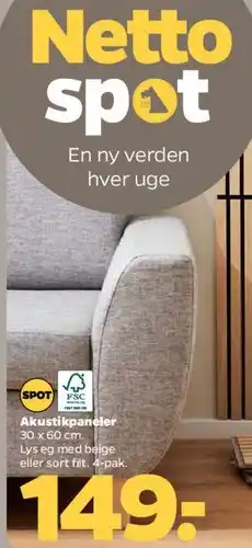 Netto Akustikpaneler tilbud