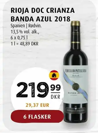 Scandinavian Park Rioja doc crianza banda azul 2018 tilbud