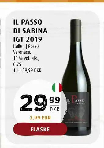 Scandinavian Park Il passo di sabina igt 2019 tilbud