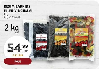 Scandinavian Park Rexim lakrids eller vingummi tilbud