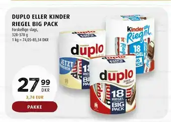 Scandinavian Park Duplo eller kinder riegel big pack tilbud