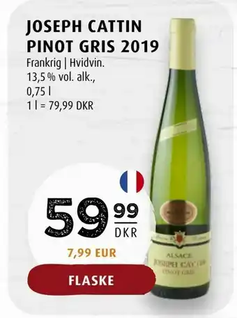 Scandinavian Park Joseph cattin pinot gris 2019 tilbud
