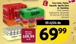 Løvbjerg Coca Cola, Fanta, Squash, Sprite Zero el. Ramlösa tilbud