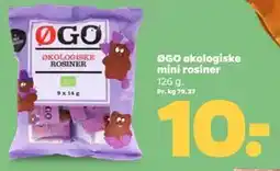 Netto ØGO økologiske mini rosiner tilbud