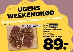 Netto Velsmag marinerede rib eyes tilbud