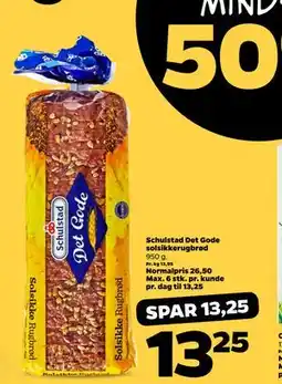 Netto Schulstad Det Gode solsikkerugbrød tilbud