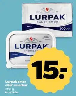 Netto Lurpak smør eller smørbar tilbud