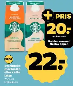 Netto Starbucks machiatto eller caffe latte tilbud