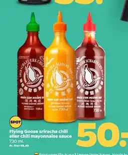 Netto Flying Goose sriracha chili eller chili mayonnaise sauce tilbud