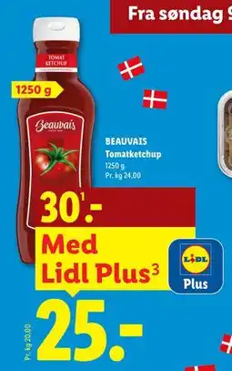Lidl BEAUVAIS Tomatketchup tilbud