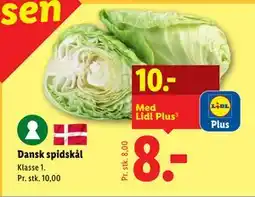 Lidl Dansk spidskål tilbud