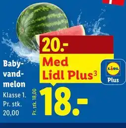 Lidl Babyvandmelon tilbud
