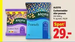 Lidl ALESTO Cashewnødder eller peanuts tilbud