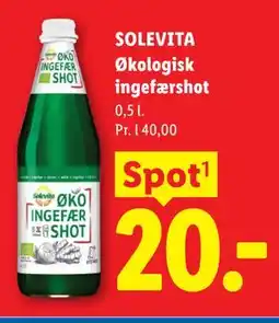 Lidl SOLEVITA Økologisk ingefærshot tilbud