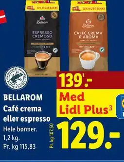 Lidl BELLAROM Café crema eller espresso tilbud