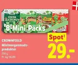Lidl CROWNFIELD Minimorgenmadsprodukter tilbud