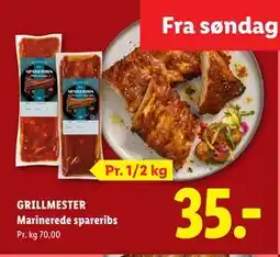 Lidl GRILLMESTER Marinerede spareribs tilbud